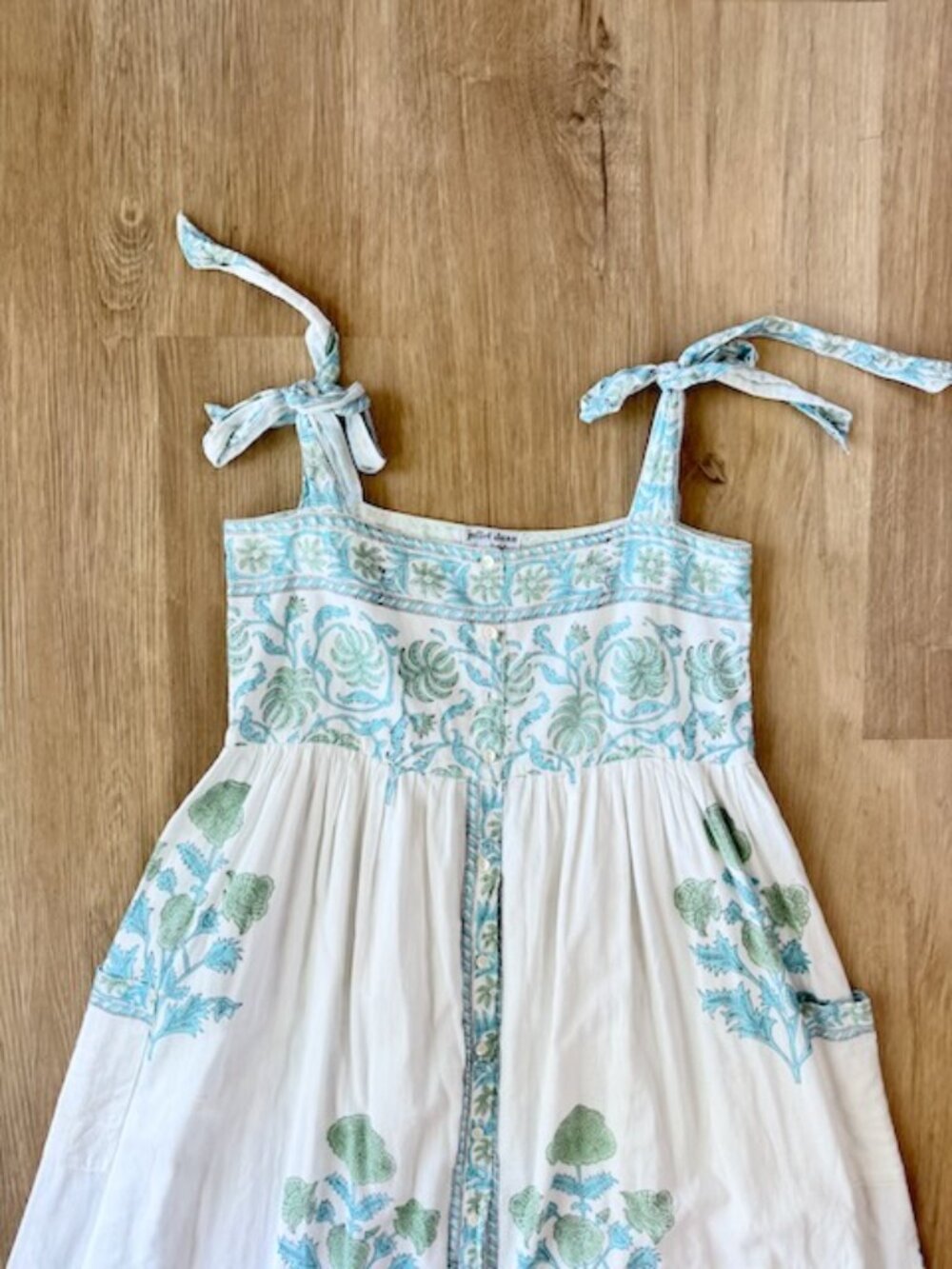 Juliet Dunn Poppy Tie Shoulder Midi Dress Sz 1 XS/S - Picture 4 of 11